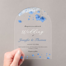 Boda de flores silvestres azules suaves Cottagecor