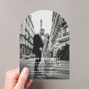 Invitaciones Acrílicas Boda de fotografía moderado