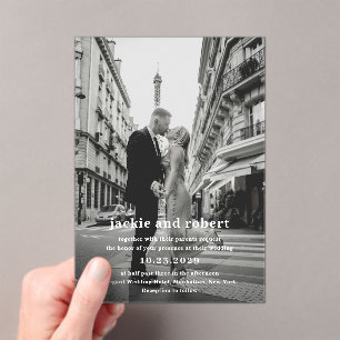 Invitaciones Acrílicas Boda de fotografía moderado