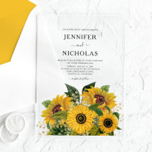 Boda de girasoles florales elegantes