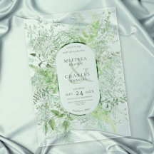 Boda de helecho verde rústico con follaje verde es