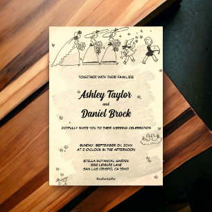 Invitaciones Acrílicas Boda de historietas de los años 50 de las damas de