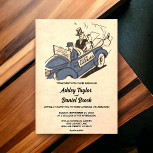 Invitaciones Acrílicas Boda de historietas de parejas casadas
