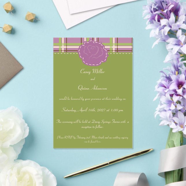 Invitaciones Acrílicas Boda de jardín campestre (Insitu (Boda))