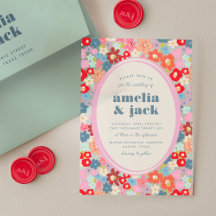 Boda de jardín floral brillante y audaz Blooming J