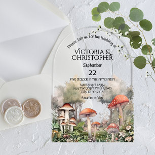Invitaciones Acrílicas Boda de libros de historias encantados sobre los b