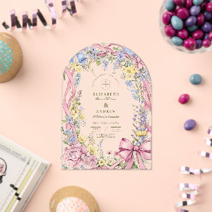 Invitaciones Acrílicas Boda de marco floral vintage