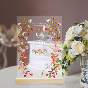 Invitaciones Acrílicas Boda de moda Talavera Floral Fiesta