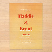 Boda de Naranja de degradado moderno brillante y n