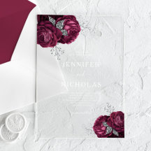 Boda de peonías florales de burgundy elegante