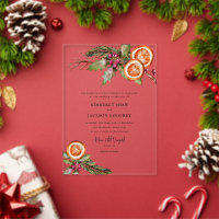 Boda de rodajas de naranja de Navidad Muérdago