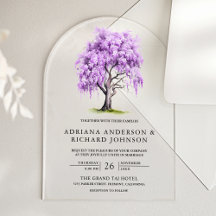 Boda del Árbol Floral de Wisteria Púrpura