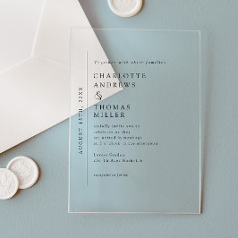 Invitaciones Acrílicas Boda elegante de moda