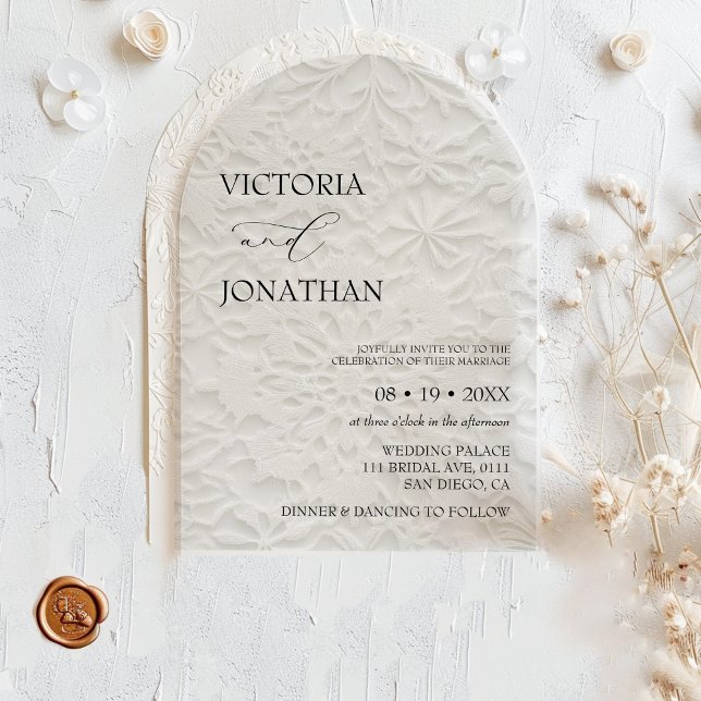 Invitaciones Acrílicas Boda elegante simple de invierno  (Subido por el creador)