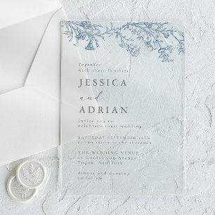 Invitaciones Acrílicas Boda elegante victoriana vintage