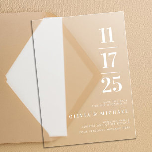 Invitaciones Acrílicas Boda elegante y moderno con escarcha