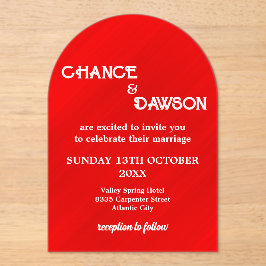 Invitaciones Acrílicas Boda elegante y moderno personalizado