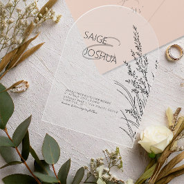 Invitaciones Acrílicas Boda en el jardín bañado por el sol ID1283
