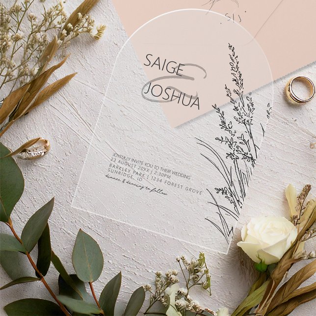 Invitaciones Acrílicas Boda en el jardín bañado por el sol ID1283 (Subido por el creador)
