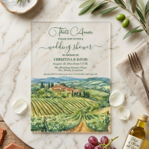 Invitaciones Acrílicas Boda en Viñedo Italiano That's Amore Despedida de