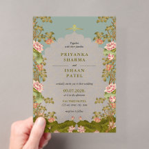 Boda estética floral de arco indio