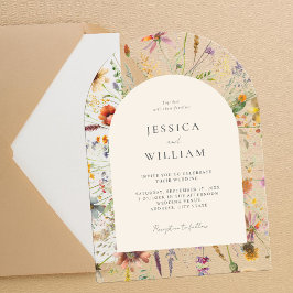 Invitaciones Acrílicas Boda floral Boho Wildflower minimalista