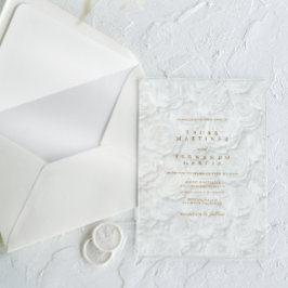 Invitaciones Acrílicas Boda Floral Clásica