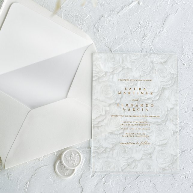 Invitaciones Acrílicas Boda floral clásico (Subido por el creador)