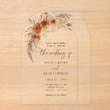 Boda floral de otoño en terracota elegante moderna