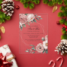 Boda floral pintada de rosa elegante