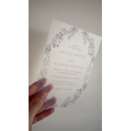 Invitaciones Acrílicas Boda Floral Vintage Moderno