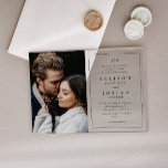 Invitaciones Acrílicas Boda fotográfico elegante monograma clásico<br><div class="desc">Clásico Monograma Elegante Boda Fotográfico Invitaciones Acrílicas.</div>