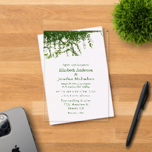 Invitaciones Acrílicas Boda Hanging Ivy Greenery