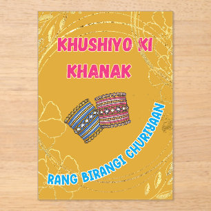 Invitaciones Acrílicas Boda Indio Pakistaní Desi Mehndi 