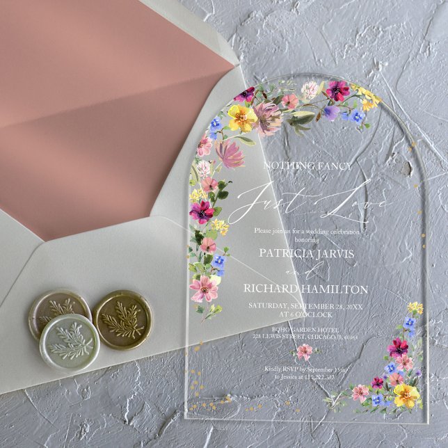 Invitaciones Acrílicas Boda íntima sin nada sofisticado solo amor (Subido por el creador)