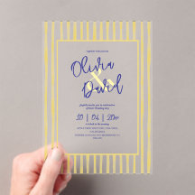 Boda Italia Pinstripe Escrito a Mano Amarillo Mode