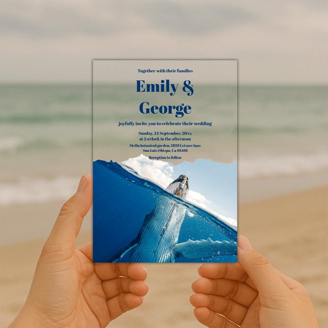 Invitaciones Acrílicas Boda marino submarino marino de verano de la marin (Subido por el creador)