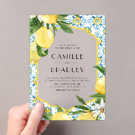 Invitaciones Acrílicas Boda mediterráneo marroquí de mosaicos y lemas