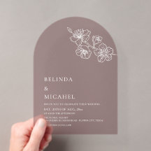 Boda Minimalista de Arte de Línea Blanca de Borgoñ