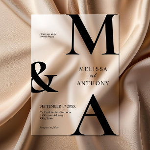 Invitaciones Acrílicas Boda Minimalista Moderna Helada