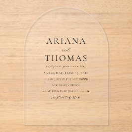 Invitaciones Acrílicas Boda Minimalista Moderna y Elegante
