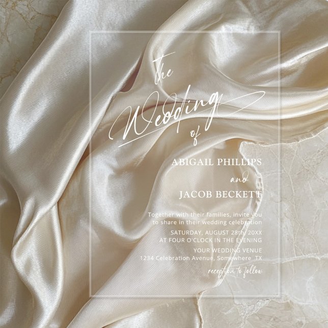 Invitaciones Acrílicas Boda Minimalista moderno (Subido por el creador)