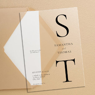 Invitaciones Acrílicas Boda Minimalista moderno