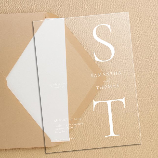 Invitaciones Acrílicas Boda Minimalista moderno (Subido por el creador)