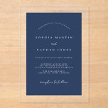 Invitaciones Acrílicas Boda Minimalista transparente de la Marina moderna<br><div class="desc">Más invitaciones de bodas de Bonito en la Pequeña Tienda Bayleigh!</div>