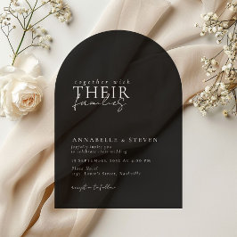 Invitaciones Acrílicas Boda Moderna, Minimalista, Negra