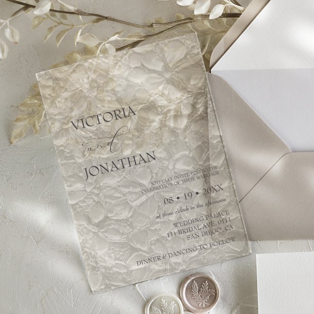 Invitaciones Acrílicas Boda moderna simple  (Subido por el creador)