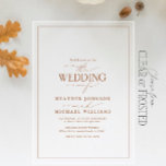 Invitaciones Acrílicas Boda moderno de caligrafía de terracota<br><div class="desc">Esta invitación desprende un encanto sin esfuerzo y moderno, perfecto para las parejas que aprecian la belleza subestimada de la caligrafía, acompañada de una paleta de colores audaces pero suaves. La caligrafía en forma de terracota capta con elegancia la esencia del romance eterno, ofreciendo una invitación refinada, contemporánea y elegante...</div>