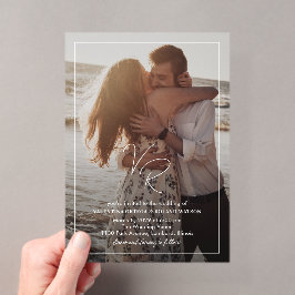 Invitaciones Acrílicas Boda moderno foto de Valentina