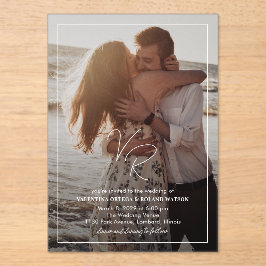 Invitaciones Acrílicas Boda moderno foto de Valentina